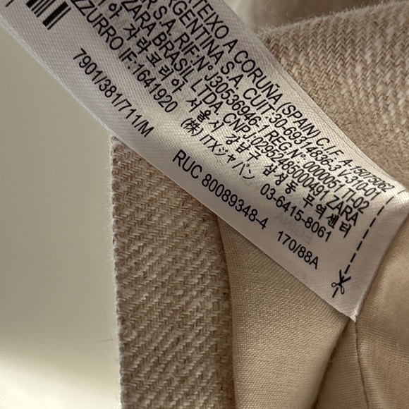 NWT Zara linen blend cropped blazer - M - Picture 11 of 11